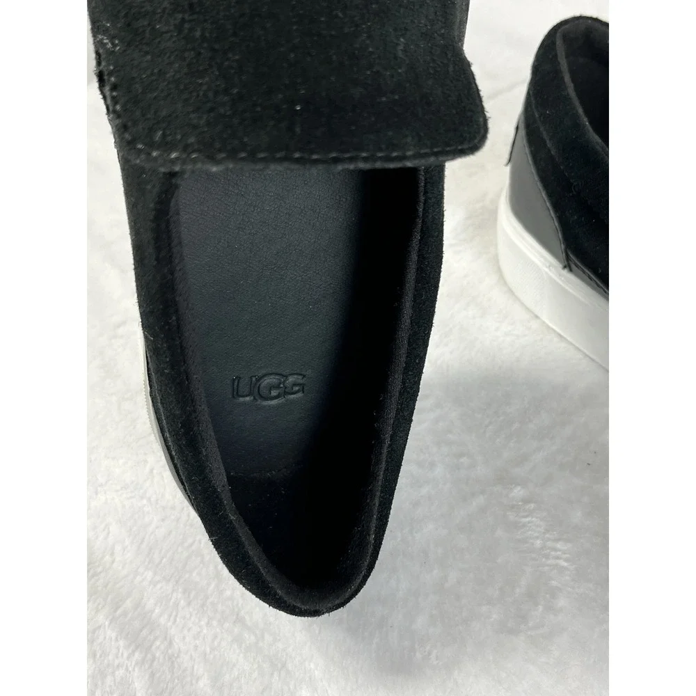 UGG Women's Zilo Slip On Black Suede Sneakers Shoes Size 10 1170553 NEW‎ Retro